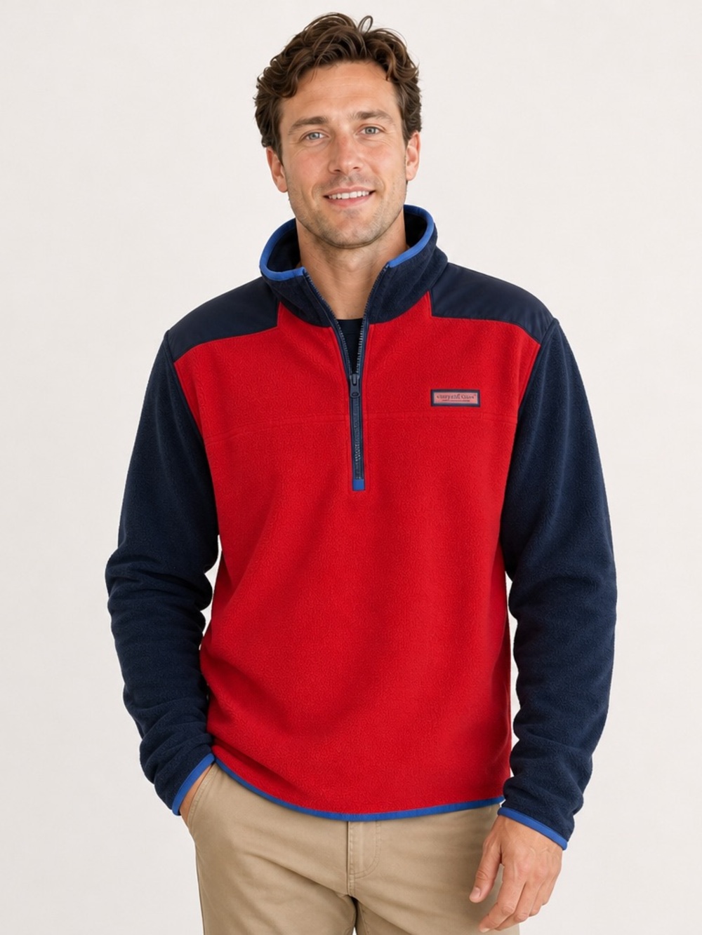 Vineyard Vines Costal Men's 1/4 Zip Pullover Jacket Nautical Size Large